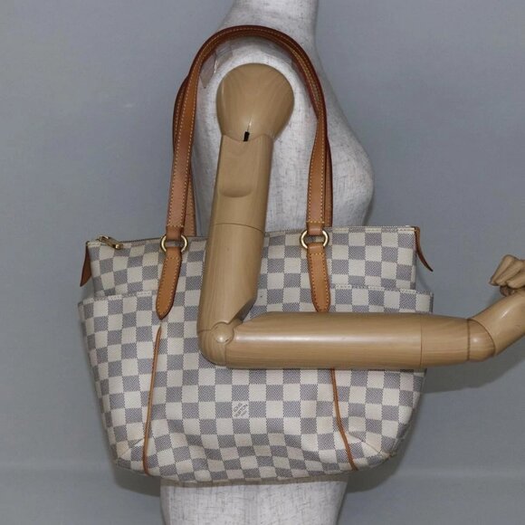 LOUIS VUITTON Damier Azur Totally PM Tote Bag N41280 LV Auth 147355 - Picture 1 of 16